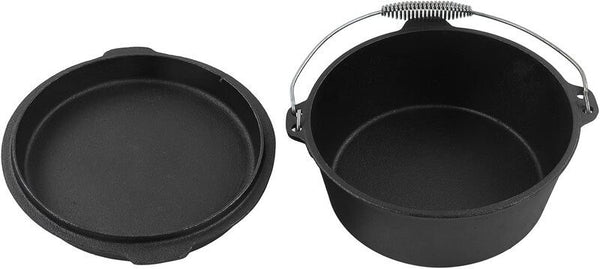 Cast Iron Dutch Oven Camping Pot Frying Pan Skillet Set