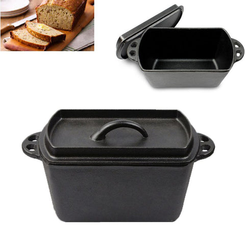 Dutch Oven Loaf Pan Bread Toaster Cast Iron Pot