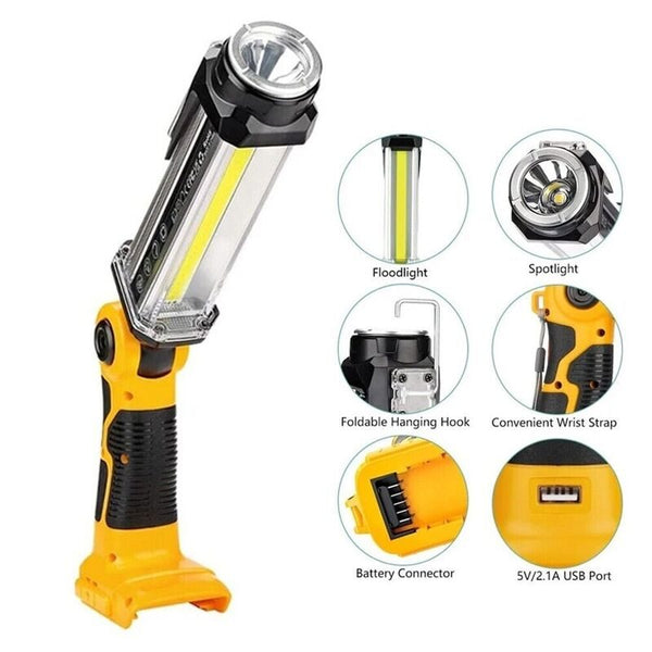 Cordless LED Work Light Power by DeWalt battery