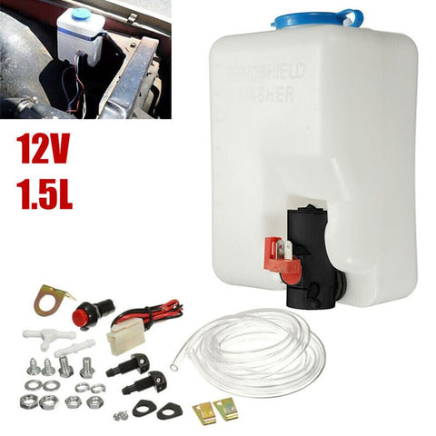 12V Universal Windscreen Washer Bottle Kit with Pump