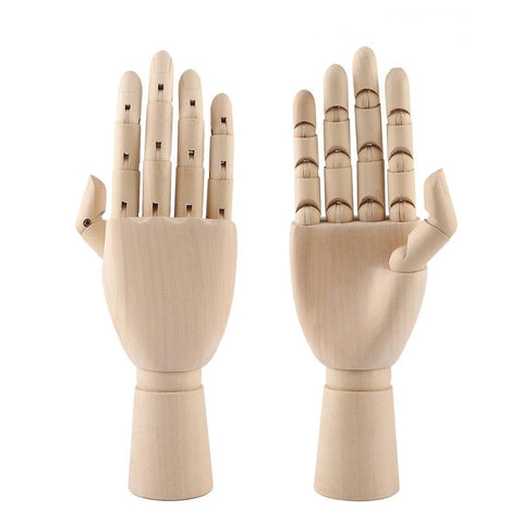 Wooden Mannequin Hand Flexible Fingers Manikin