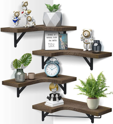 Wall Mounted Corner Shelves
