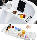 Bath Tub Caddy Bathtub Tray Retractable Storage Rack
