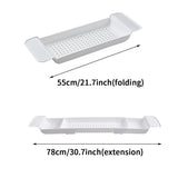 Bath Tub Caddy Bathtub Tray Retractable Storage Rack
