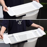 Bath Tub Caddy Bathtub Tray Retractable Storage Rack