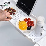 Bath Tub Caddy Bathtub Tray Retractable Storage Rack