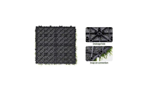Dark Wood 1pcs 30x30cm Composite Decking Flooring Tile Interlocking Deck
