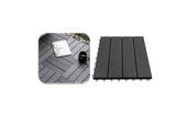 Dark Wood 1pcs 30x30cm Composite Decking Flooring Tile Interlocking Deck