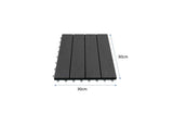 Dark Wood 1pcs 30x30cm Composite Decking Flooring Tile Interlocking Deck