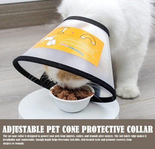 Anti-Bite Lick Wound Protective Collar for Cats Small Puppy Adjustable E-Collar