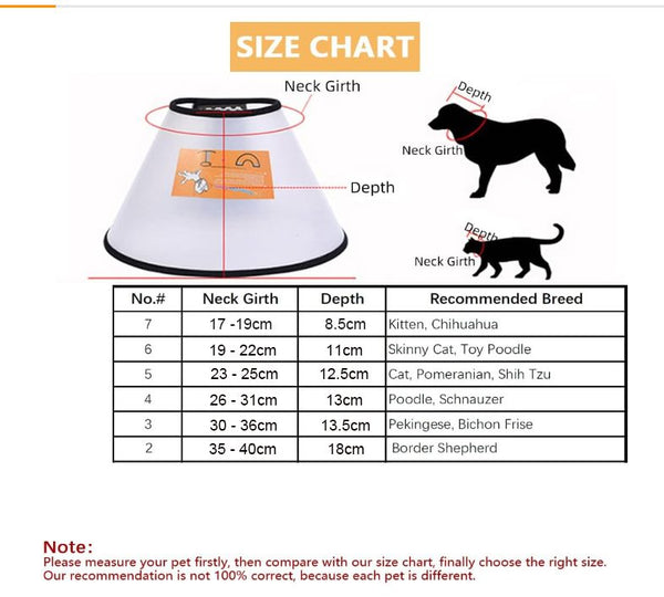 Anti-Bite Lick Wound Protective Collar for Cats Small Puppy Adjustable E-Collar