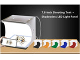 Mini Folding Lightbox Photo Studio LED Light + 6 Backdrops