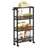 VASAGLE 3 Tiers Utility Rolling Cart