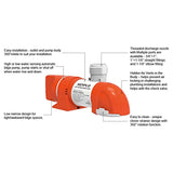 Bilge Pump Automatic Boat Marine Water Pump Low Profile 12V
