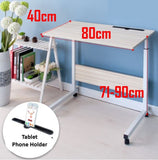 Portable Laptop Desk Adjustable Table on Castors Bed Notebook Table Stand