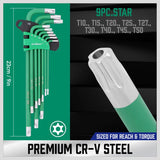 Long Arm Hex Key Allen Wrench Set