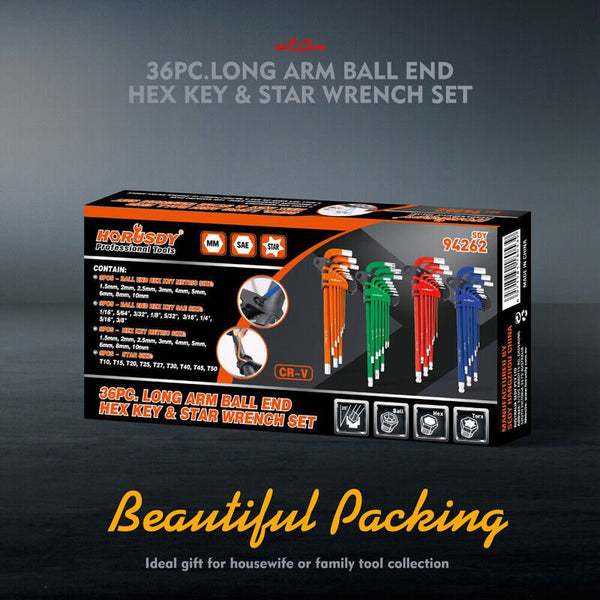 Long Arm Hex Key Allen Wrench Set