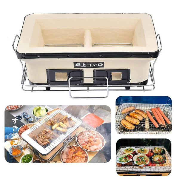 Charcoal Table Grill Japanese Hibachi Ceramic BBQ Cooker Stove