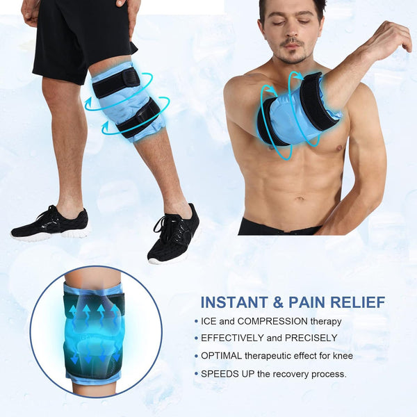 Ice Pack for Knee Pain Relief Reusable Gel Ice Wrap for Leg Injuries