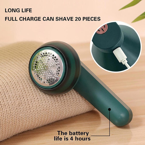 USB Rechargeable Lint Remover Fabric Shaver B02 White
