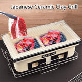 Japanese Ceramic Hibachi Charcoal Table Grill