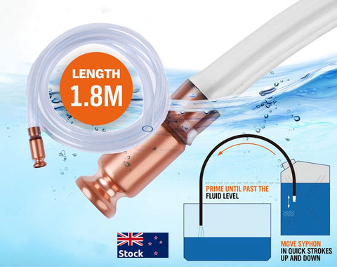 Siphon Hose Copper Jiggler Syphon Hose 1.8M IN