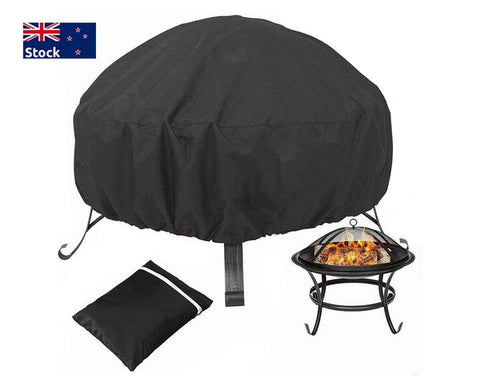 Fire Pit Cover Round BBQ Pit Cover Waterproof