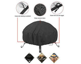 Fire Pit Cover Round BBQ Pit Cover Waterproof