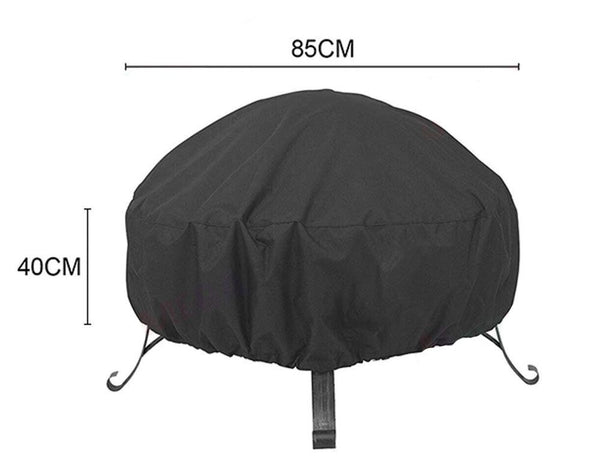 Fire Pit Cover Round BBQ Pit Cover Waterproof