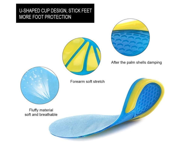 LARGE Size 10.5-14 GEL Shoes Inner Soles Arch Support Insoles Sports Insole