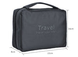 BLACK Travel Toiletries Makeup Storage Organizer Portable Cosmetic Bag Hook