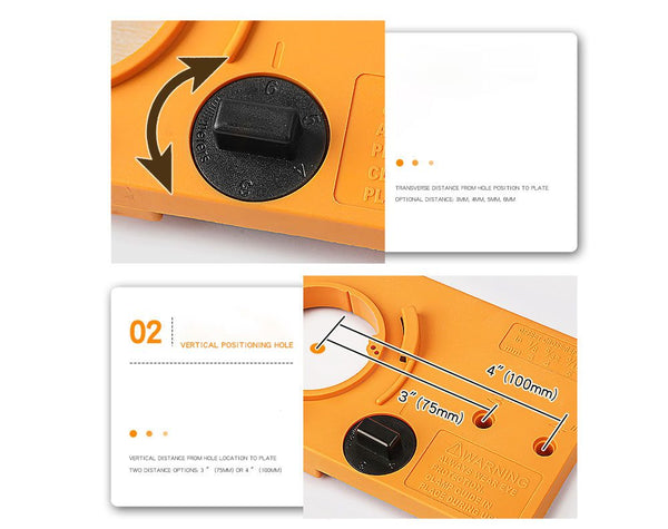 35mm Concealed Hinge Jig Boring Hole Drill Guide