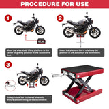 Motorbike Stand Motorcycle Scissor Lift Jack Hoist Repair Work Bench