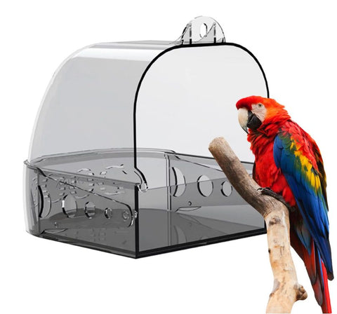 Bird Bath Box Bathing Tub Hanging Cage Small Birds