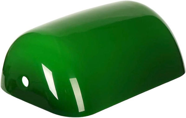 Green Glass Bankers Lamp Shade Cover