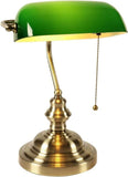 Green Glass Bankers Lamp Shade Cover