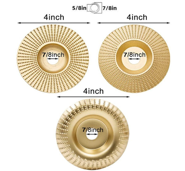3Pcs Wood Carving Disc