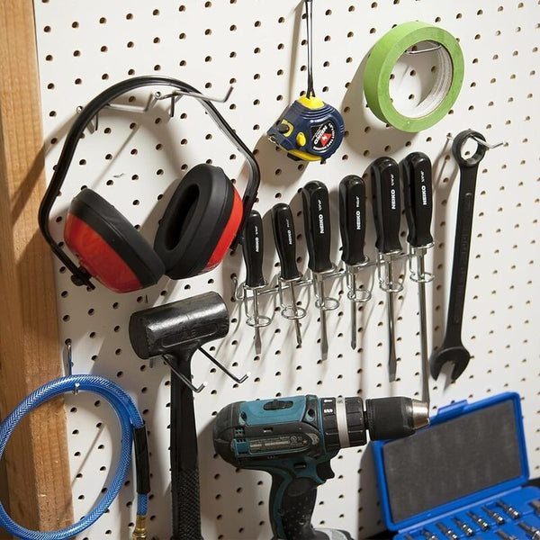 50pcs Peg Board Hooks Wall Shelf Hanger Garage Organiser Shop Display