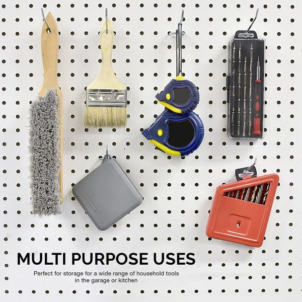 50pcs Peg Board Hooks Wall Shelf Hanger Garage Organiser Shop Display