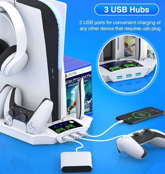 PS5 Stand Cooling Fan Playstation 5 Charging Station