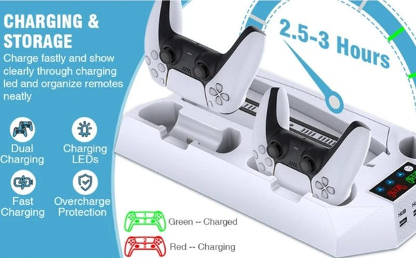 PS5 Stand Cooling Fan Playstation 5 Charging Station