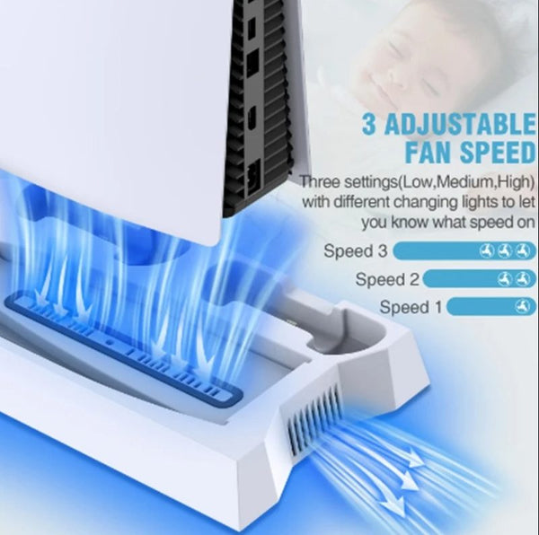 PS5 Stand Cooling Fan Playstation 5 Charging Station