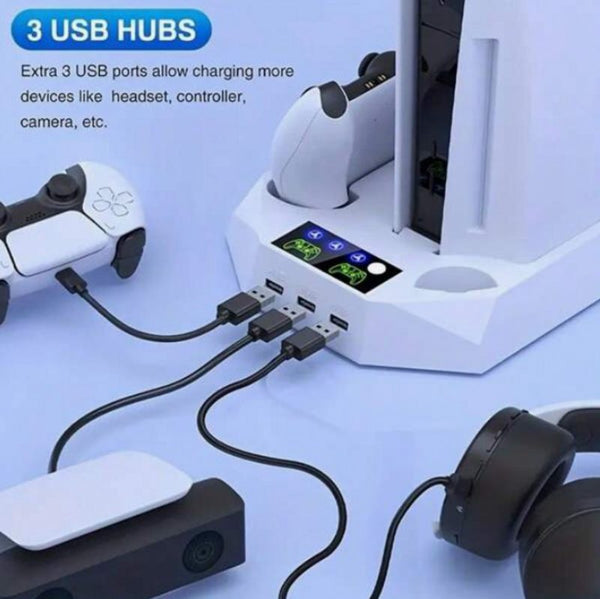 PS5 Stand Cooling Fan Playstation 5 Charging Station