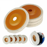 10pcs 4" Wool Buffing Angle Grinder Wheel Felt Polishing Disc Pads