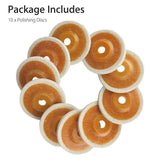 10pcs 4" Wool Buffing Angle Grinder Wheel Felt Polishing Disc Pads