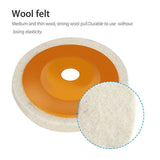 10pcs 4" Wool Buffing Angle Grinder Wheel Felt Polishing Disc Pads
