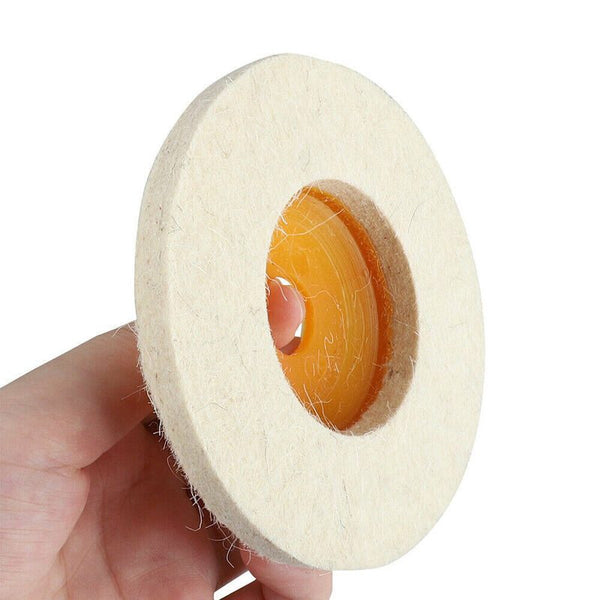 10pcs 4" Wool Buffing Angle Grinder Wheel Felt Polishing Disc Pads