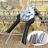 Hog Nail Ring Pliers Kit with 600pcs M Clips Fence Fastening