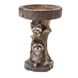 Raccoon Bird Bath Bird Feeder Garden Statue