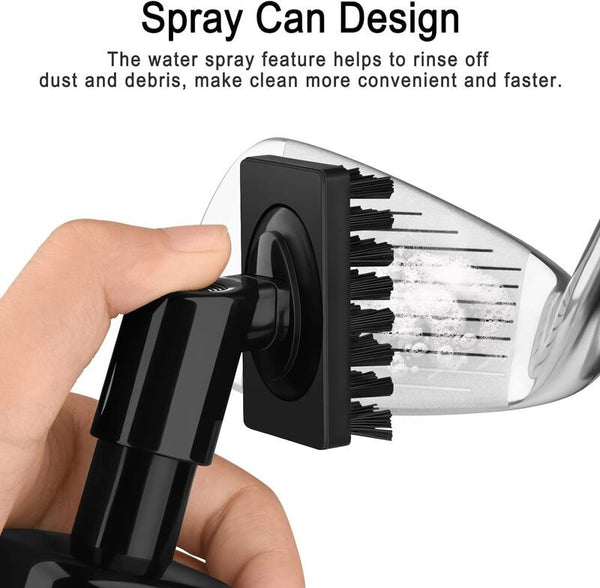 Golf Club Cleaning Brush Groove Cleaner with Spray Water Bottle